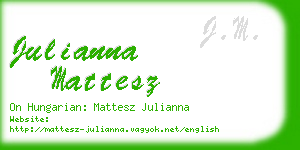 julianna mattesz business card